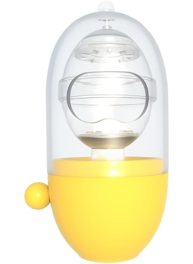 ماى سوقصانع البيض الذهبي اليدوي - خلاط وخفاقة يدوية لخلط صفار البيض داخل القشرة بدون كهرباء - أصفر وأبيض - Image 1